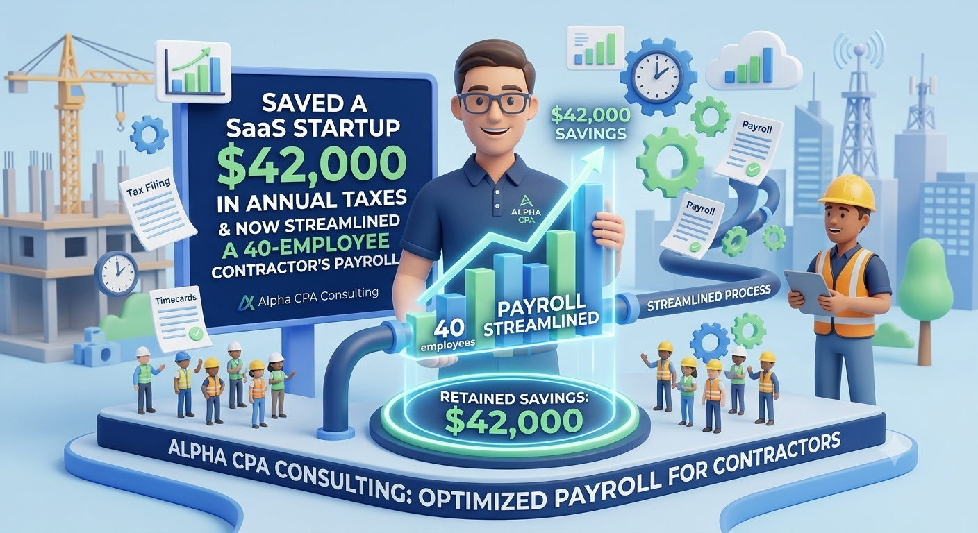 Streamlined payroll for a 40-employee contractor